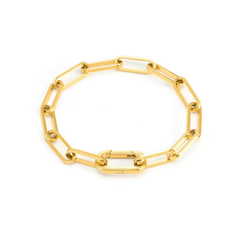 BG860G B.Tiff "Jemma" Link Gold Plated Stainless Steel Bracelet