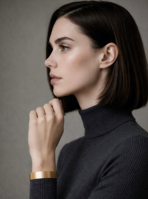 BG1200G B.Tiff Simplicity Gold Plated Stainless Steel Bangle Bracelet