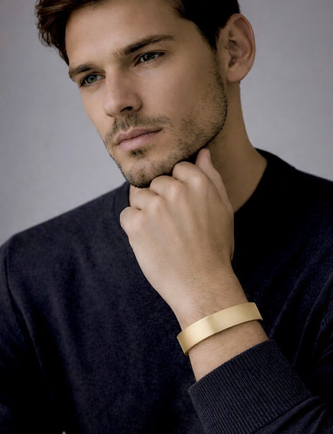 BG1200G B.Tiff Simplicity Gold Plated Stainless Steel Bangle Bracelet