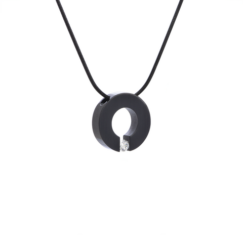 PT100B B.Tiff Black Malfinia Pendant Necklace