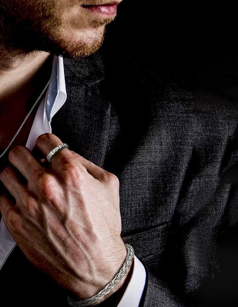 BG550W B.Tiff Prince of Wales Stainless Steel Chain Bracelet