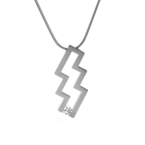 PT126W B.Tiff Éclair Stainless Steel Pendant Necklace