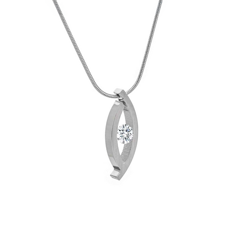 PT128W B.Tiff Deziras Stainless Steel Pendant Necklace