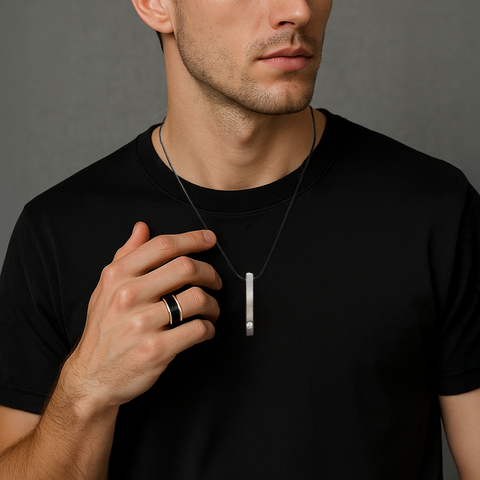 RG800WB B.Tiff Black Enamel Stainless Steel Ring