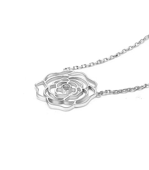 PT308W B.Tiff Rosé Silver Pendant Necklace