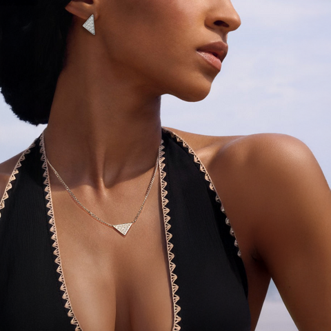 PT323W B.Tiff 18K Gold Plated Supera Stainless Steel Pendant Necklace