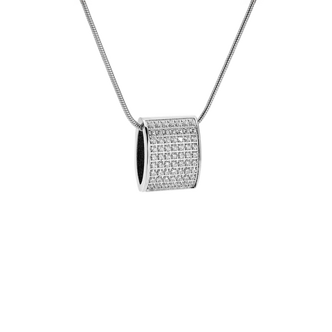 PT444W B.Tiff Pavé Oreiller Stainless Steel Pendant Necklace