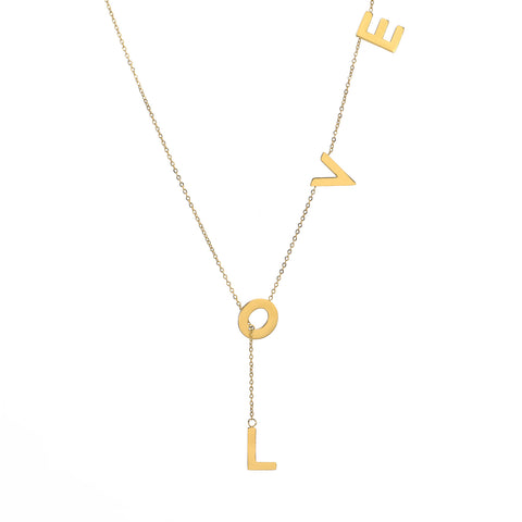PTloveG B.Tiff Adjutable Gold Plated Stainless Steel Love Chain