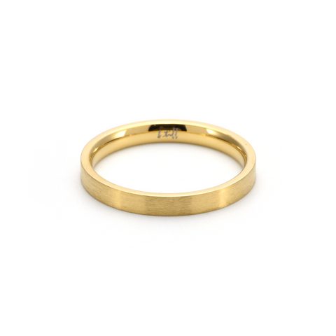 RG101G B.Tiff Gold Plated Stainless Steel Plain Stacking Ring