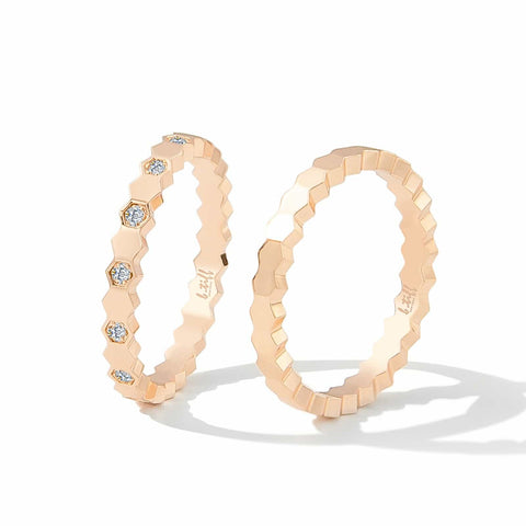 RG109RG B.Tiff Rose Gold Plated Mon Rêve Stainless Steel Ring