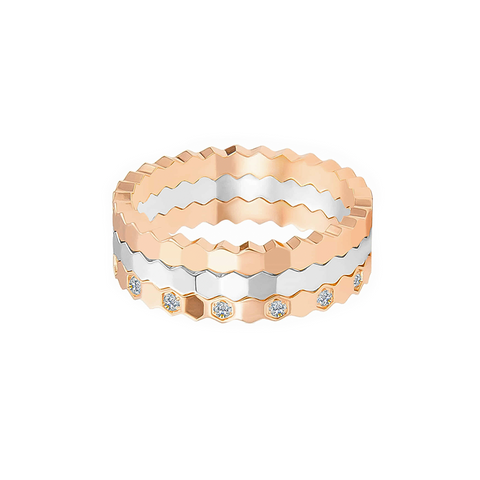 RG109RG B.Tiff Rose Gold Plated Mon Rêve Stainless Steel Ring