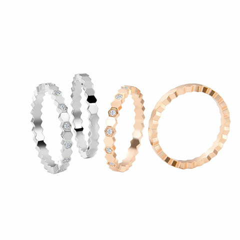 RG109RG B.Tiff Rose Gold Plated Mon Rêve Stainless Steel Ring