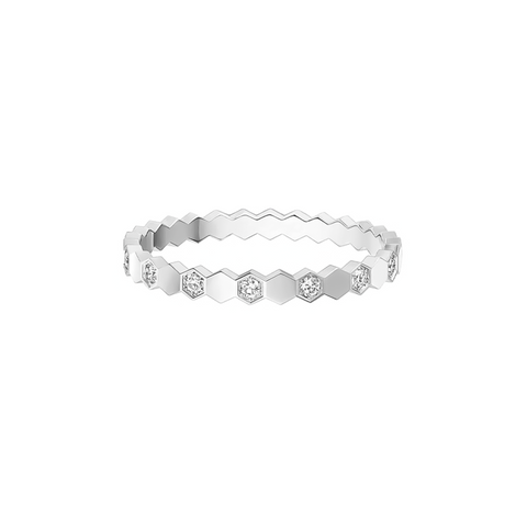 RG110W B.Tiff Pavé Mon Rêve Stainless Steel Ring