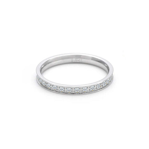 RG111W B.Tiff Stacking .01 ct Stainless Steel Eternity Ring