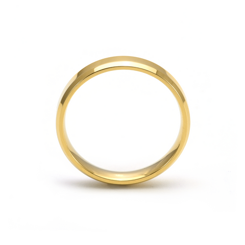 RG401G B.Tiff Gold Plated High Polish Beveled Edge Ring