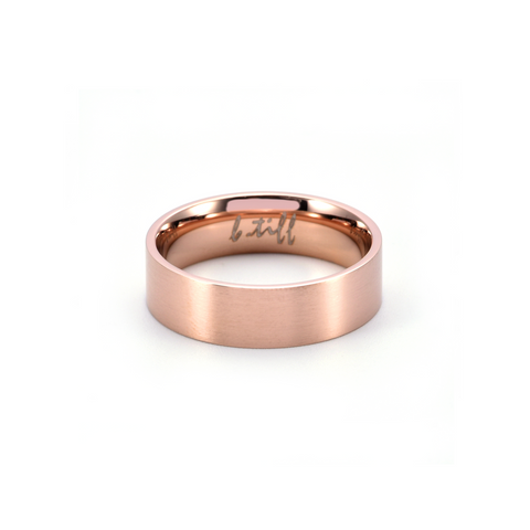 RG600RG B.Tiff Simplicity 6 Rose Gold Plated Stainless Steel Stacking Plain Ring