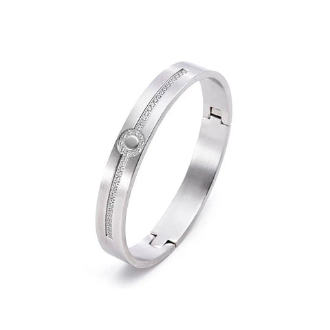 BG1010W B.Tiff Prosperity Stainless Steel Bangle Bracelet