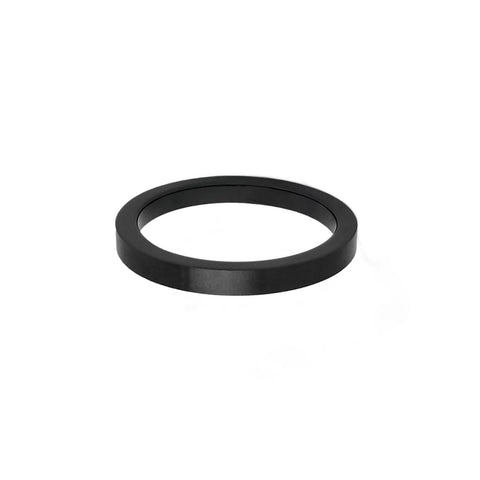 RG105B B.Tiff Plain Black Ceramic Ring
