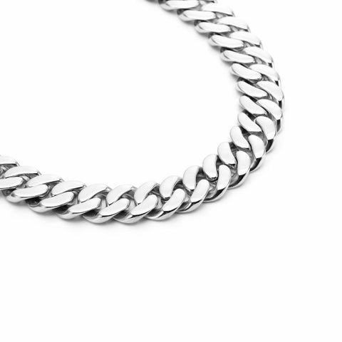 C160W B.Tiff 16mm Flat Cuban Link Stainless Steel Necklace