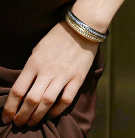 BG630G B.Tiff Eternity 30 Adjustable Gold Plated Stainless Steel Bangle Cuff