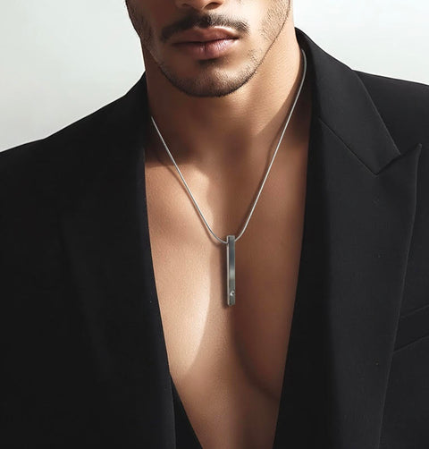 PT223W B.Tiff Supera Triangular Bar Pendant Necklace