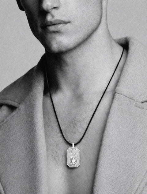 PT809W B.Tiff Meblo Stainless Steel Dog Tag Pendant