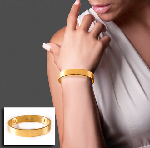 BG1200B B.Tiff Simplicity Black Anodized Stainless Steel Bangle Bracelet