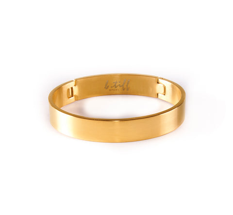 BG1200G B.Tiff Simplicity Gold Plated Stainless Steel Bangle Bracelet