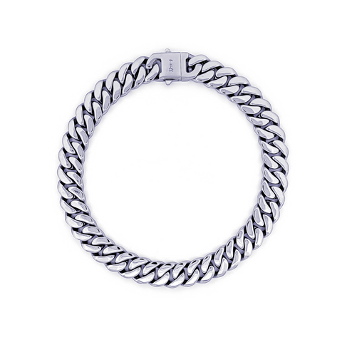 C160W B.Tiff 16mm Flat Cuban Link Stainless Steel Necklace