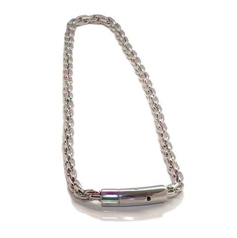 C550GM B.Tiff Gun Metal Stainless Steel Prince of Wales Chain Necklace