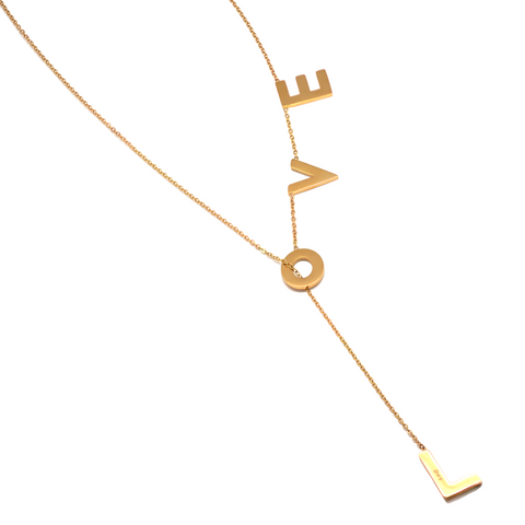 PTloveG B.Tiff Adjutable Gold Plated Stainless Steel Love Chain