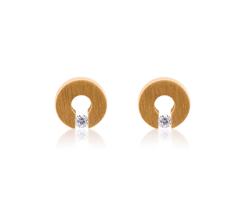 ER100G B.Tiff Malfinia Gold Plated Stainless Steel Earrings