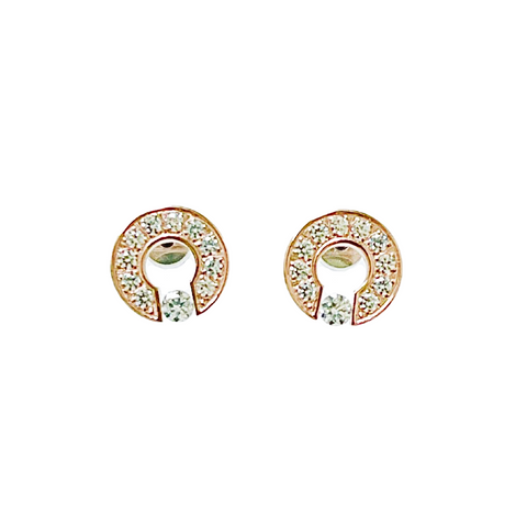 ER118RG B.Tiff Barrel Rose Gold Plated Stainless Steel Earrings
