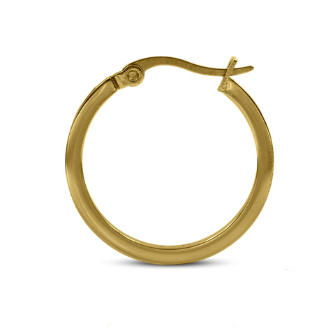 ER310W B.Tiff Pave 28-Stone Classic Stainless Steel Small Hoop Earrings