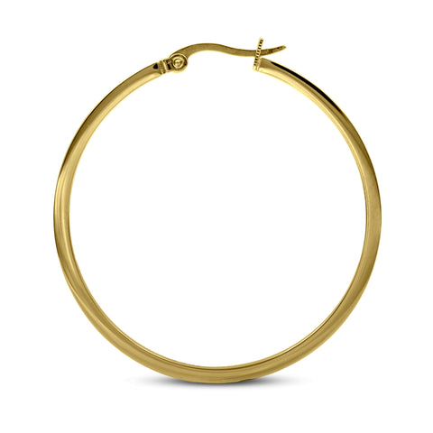 ER317W B.Tiff Pave 58-Stone Classic Stainless Steel Large Hoop Earrings