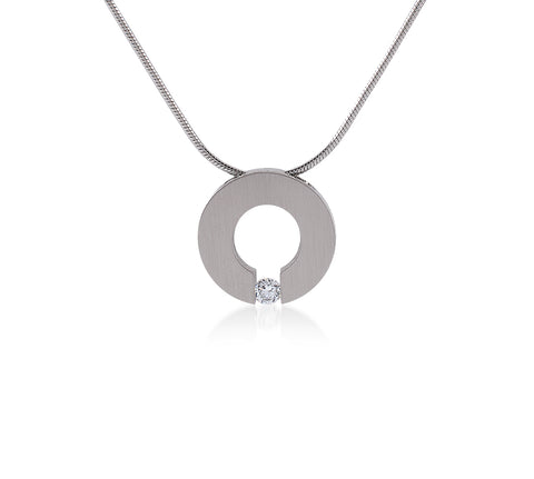 PT100W B.Tiff Malfinia Stainless Steel Pendant Necklace