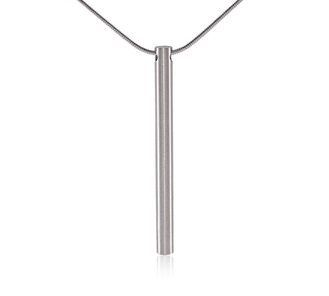 PT300W B.Tiff Plain Bar Stainless Steel Pendant Necklace