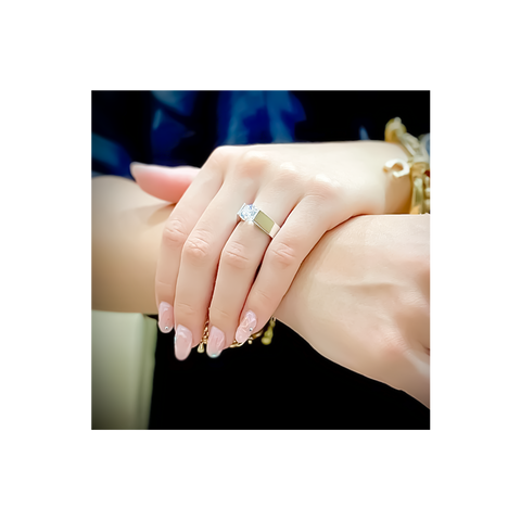 RG093MW B.Tiff 2 ct Moissanite Round Solitaire Engagement Ring