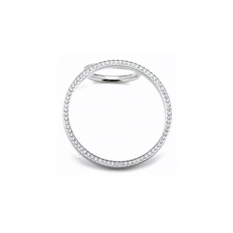 RG099W B.Tiff Pavé Hoop Stainless Steel Ring