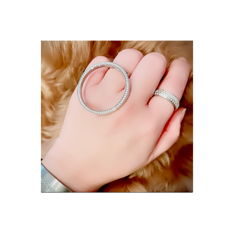 RG099W B.Tiff Pavé Hoop Stainless Steel Ring