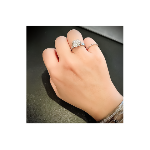 RG228W B.Tiff 2 ct Cushion Cut Stainless Steel Engagement Ring