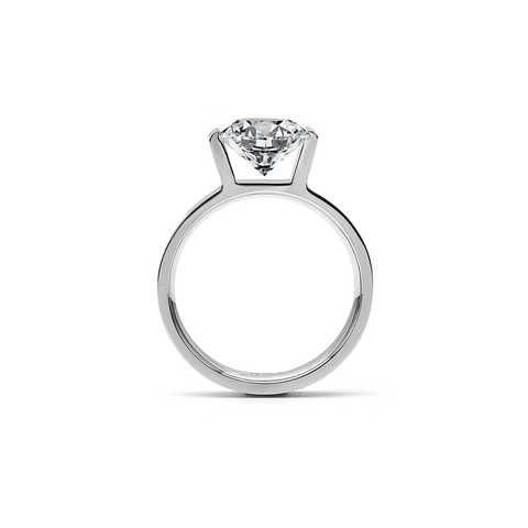 RG228W B.Tiff 2 ct Cushion Cut Stainless Steel Engagement Ring