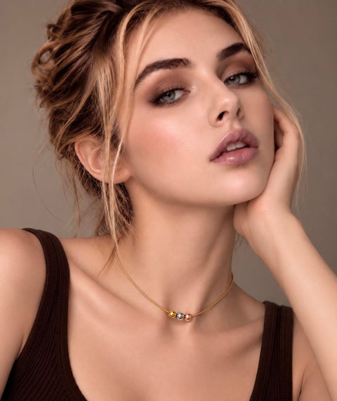 PT302G B.Tiff Triolette Pendant Necklace [Gold Chain]