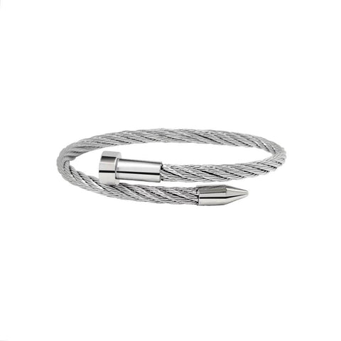 BG004W B.Tiff Pointe Cable Bangle Bracelet