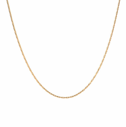 C031G B.Tiff Diamond Cut Gold Plated Stainless Steel Thin Chain Necklace