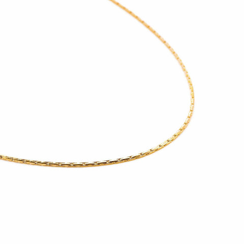 C031G B.Tiff Diamond Cut Gold Plated Stainless Steel Thin Chain Necklace