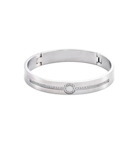 BG1010W B.Tiff Prosperity Stainless Steel Bangle Bracelet