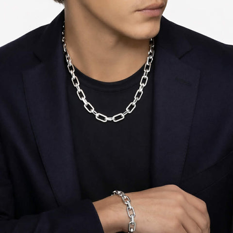 BG001W B.Tiff High Polish Edge Paperclip Link Bracelet