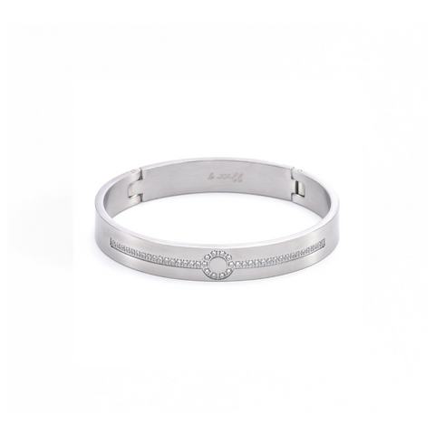 BG1010W B.Tiff Prosperity Stainless Steel Bangle Bracelet