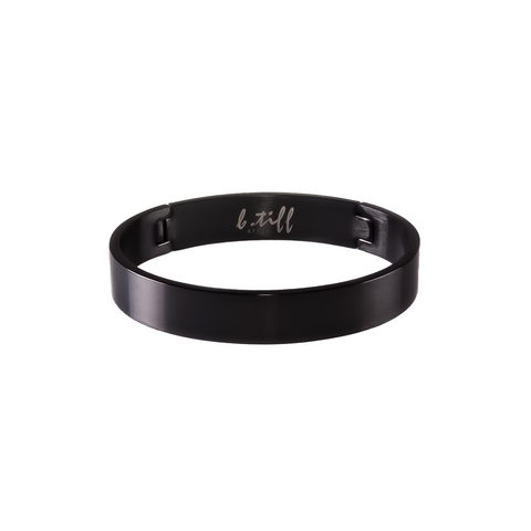 BG1200B B.Tiff Simplicity Black Anodized Stainless Steel Bangle Bracelet